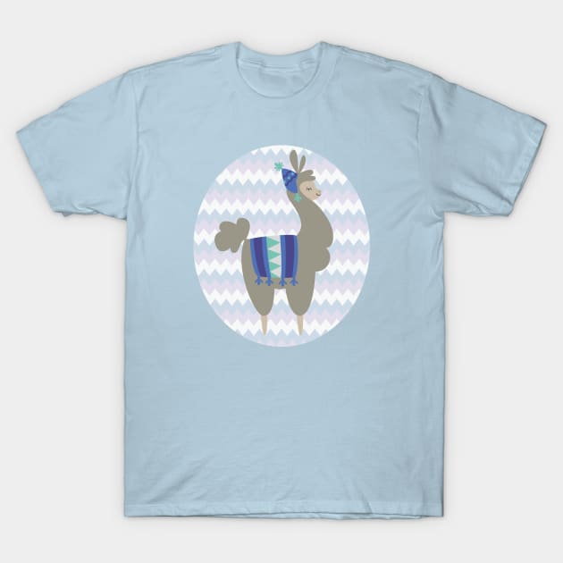 Winter Llama T-Shirt by aglomeradesign